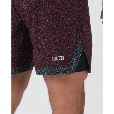 Kingz Hybrid Shorts Nero-Rosso