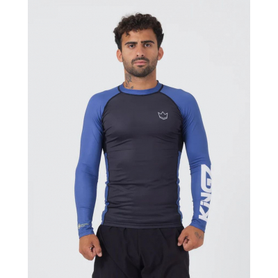 Kingz Ranked Performance V2 L/S Rashguard Black-Blue