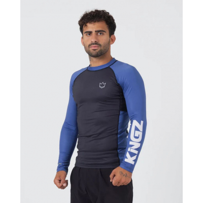 Kingz Ranked Performance V2 L/S Rashguard Black-Blue