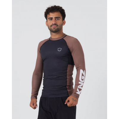 Kingz Ranked Performance V2 L/S Rashguard Nero-Marrone