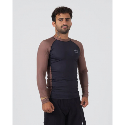 Kingz Ranked Performance V2 L/S Rashguard Black-Brown