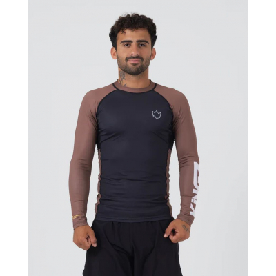 Kingz Ranked Performance V2 L/S Rashguard Nero-Marrone