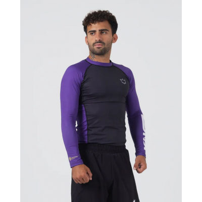 Kingz Ranked Performance V2 L/S Rashguard Black-Purple