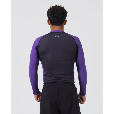 Kingz Ranked Performance V2 L/S Rashguard Black-Purple