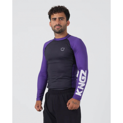 Kingz Ranked Performance V2 L/S Rashguard Preto-Roxo