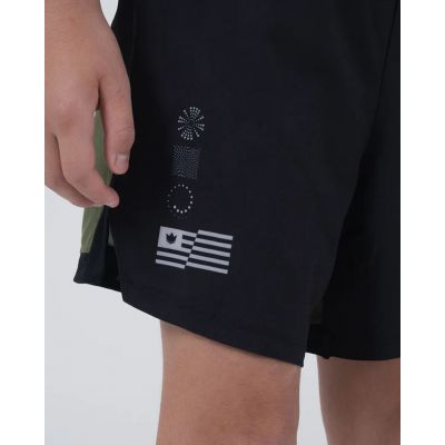 Kingz Trooper Youth Shorts Svart-Grön