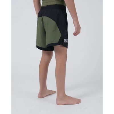 Kingz Trooper Youth Shorts Nero-Verde