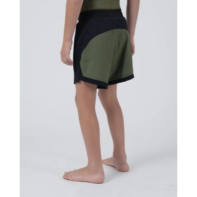 Kingz Trooper Youth Shorts Nero-Verde