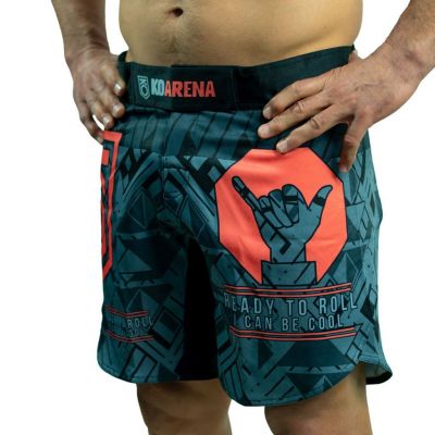 KOARENA Be Cool Fight Shorts Grey-Red