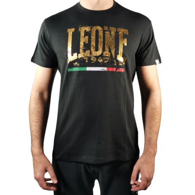 Leone 1947 Camiseta Manga Corta Logo GOLD M5049 Negro