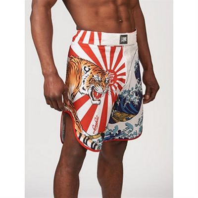 Leone 1947 Japan Tiger MMA Shorts White-Red