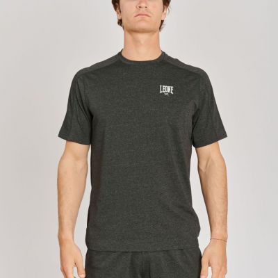 Leone 1947 Melange ABX606 Tech T-shirt Preto