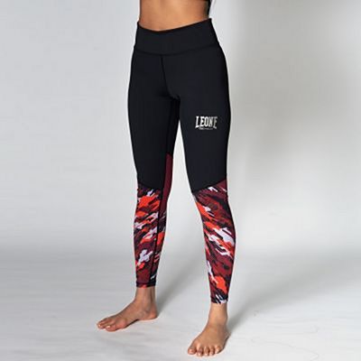 Leone 1947 Neo Camo Women Sport Tights Black-Red