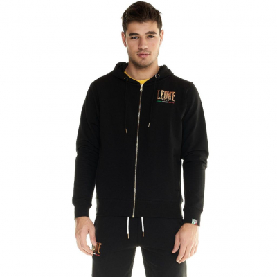 Leone 1947 Sudadera Capucha Zip GOLD M5047 Schwarz-Gold