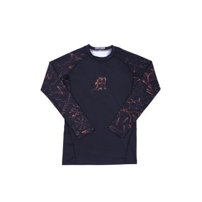 Manto Long Sleeve Rashguard FREE HUGS Nero-Marrone