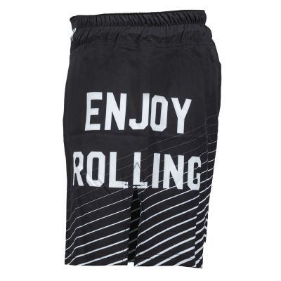 Okami Fight Shorts Big Kanji Nero-Bianco