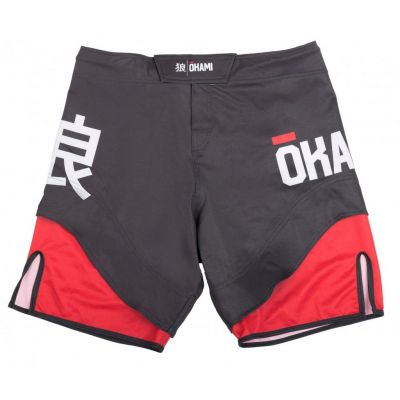 Okami Fight Shorts BORNRED Negro-Rojo