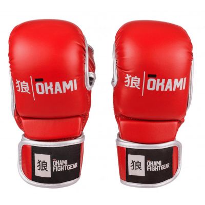 Okami Fightgear MMA Gloves Combat Rojo