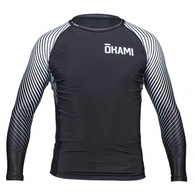 Okami Rashguard Big Kanji L/S Black-White