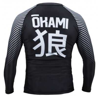 Okami Rashguard Big Kanji L/S Black-White