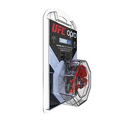 OPRO Self-fit UFC Silver Mouthguard Nero-Rosso