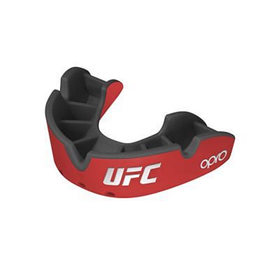 OPRO Self-fit UFC Silver Mouthguard Red-Black