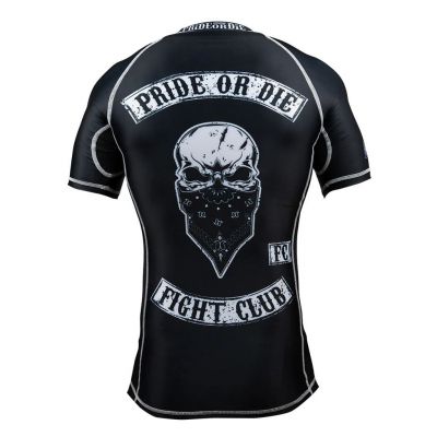 Pride Or Die Fight Club Short Sleeves Rashguard Negro