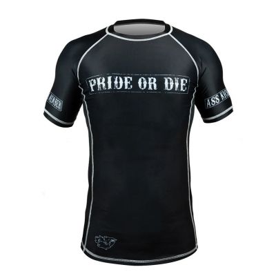 Pride Or Die Fight Club Short Sleeves Rashguard Black