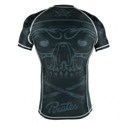 Pride Or Die Pirate V2 Rashguard S/S Negro-Gris