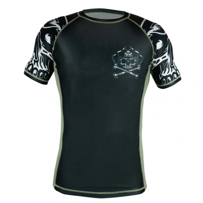 Pride Or Die Pirate V2 Rashguard S/S Nero-Bianco