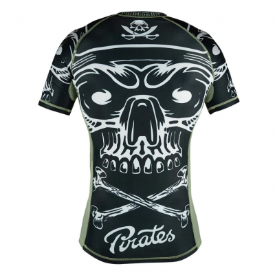 Pride Or Die Pirate V2 Rashguard S/S Negro-Blanco