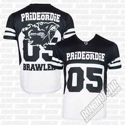 Pride Or Die T-shirt Mesh Brawlerz AllSports Noir-Blanc