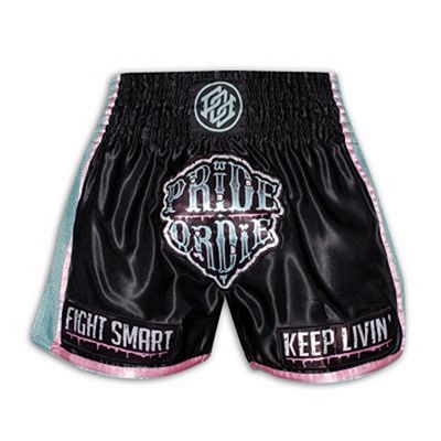 Pride Or Die Z-Camp Muay Thai Shorts Svart-Ljusblå