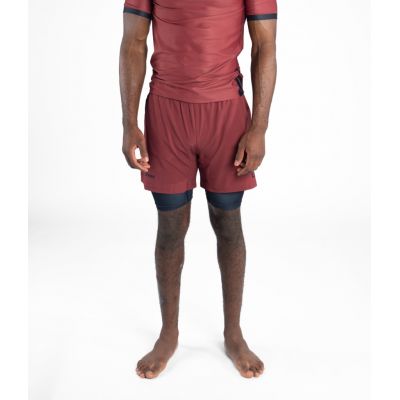 Progress Jiu Jitsu Academy + Hybrid Shorts Marron-Negro