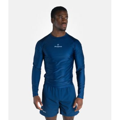 Progress Jiu Jitsu Academy Rashguard Longsleeve Azul Marinho