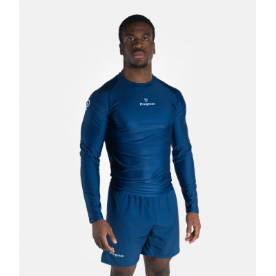 Progress Jiu Jitsu Academy Rashguard Longsleeve Navy Blu