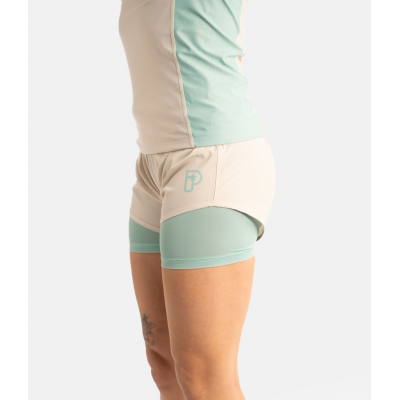 Progress Jiu Jitsu Academy+ Women Hybrid Shorts Bone Bianco-Celeste