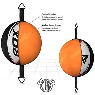 RDX R3 Leather Double End Dodge Speed Ball Black-White