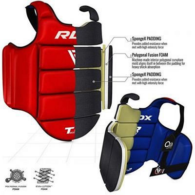 RDX Semi Contact Chest Guard SCC-T2 Rojo-Azul