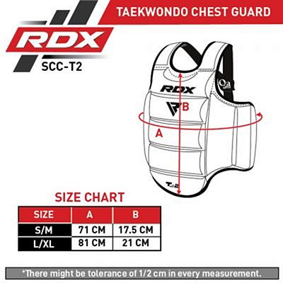 RDX Semi Contact Chest Guard SCC-T2 Rojo-Azul