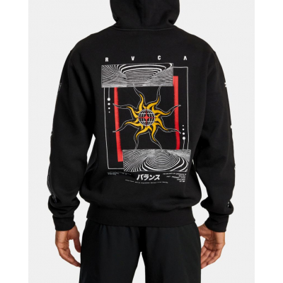 RVCA Black Sun Hoodie Fekete