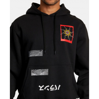 RVCA Black Sun Hoodie Fekete