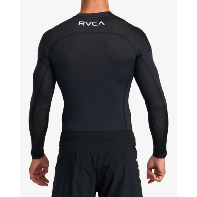 RVCA VA Sport  Compression LS Negro-Blanco