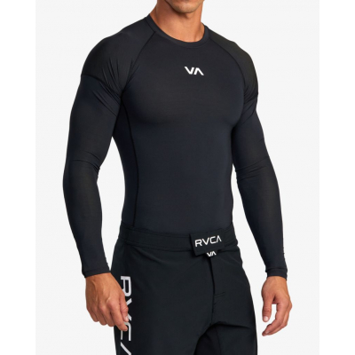 RVCA VA Sport  Compression LS Negro-Blanco