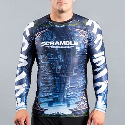 Scramble Edo Rashguard L/S Blau-Schwarz