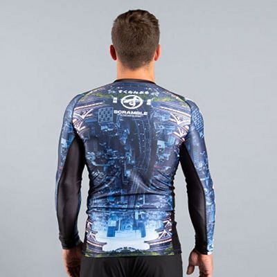 Scramble Edo Rashguard L/S Blau-Schwarz