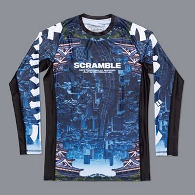 Scramble Edo Rashguard L/S Blau-Schwarz