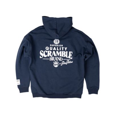 Scramble Puff Print Hoody Azul Marinho