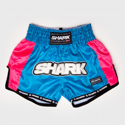 Shark Boxing Rainbow Short Muay Thai Blue-Pink