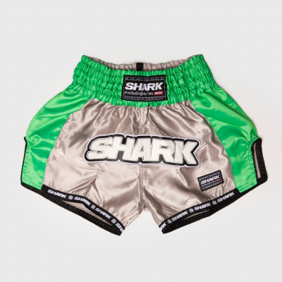 Shark Boxing Rainbow Short Muay Thai Szürke-Zöld